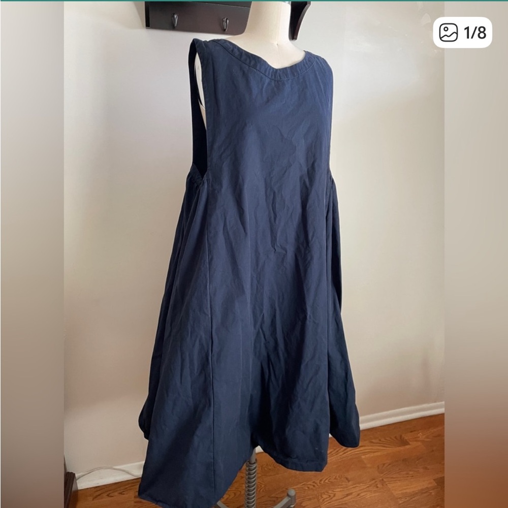 Oak & Fort Navy Blue Sleeveless MIDI Dress